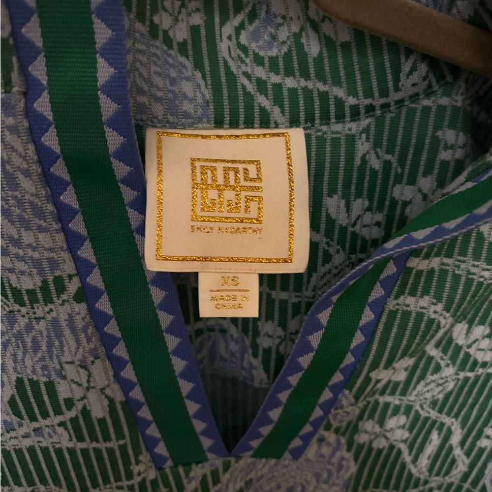 Bobo Choses Green and Blue Patterned Blouse - Picture 2 of 4